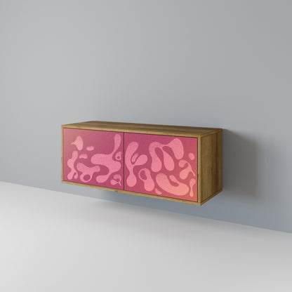 IRREGULAR PINK Kompaktní dvoudveřový TV stolek