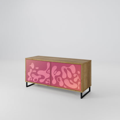 IRREGULAR PINK Kompaktní dvoudveřový TV stolek