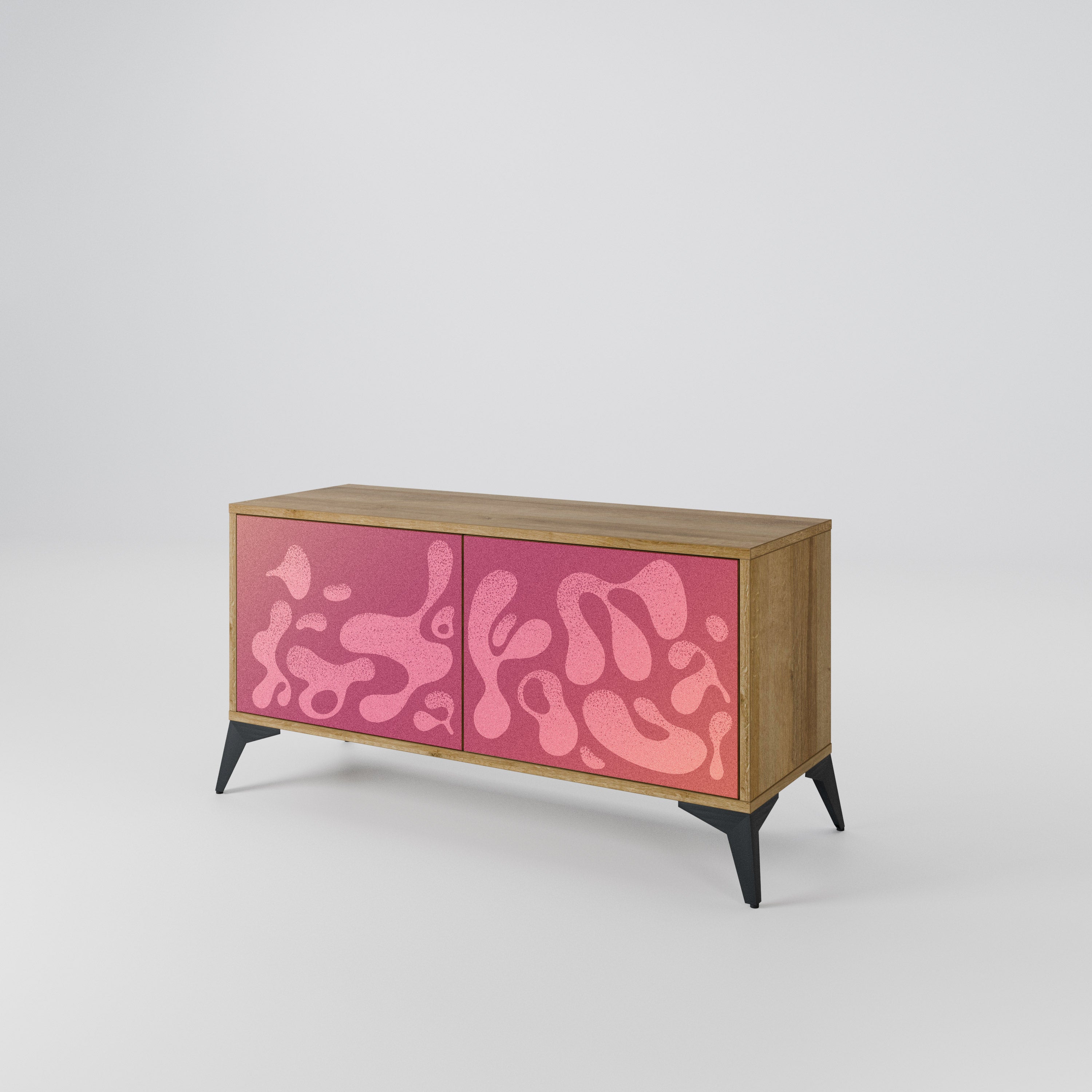 IRREGULAR PINK Compact 2-Door TV Cabinet