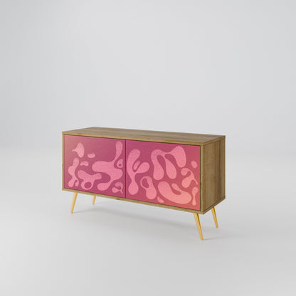 IRREGULAR PINK Kompaktní dvoudveřový TV stolek