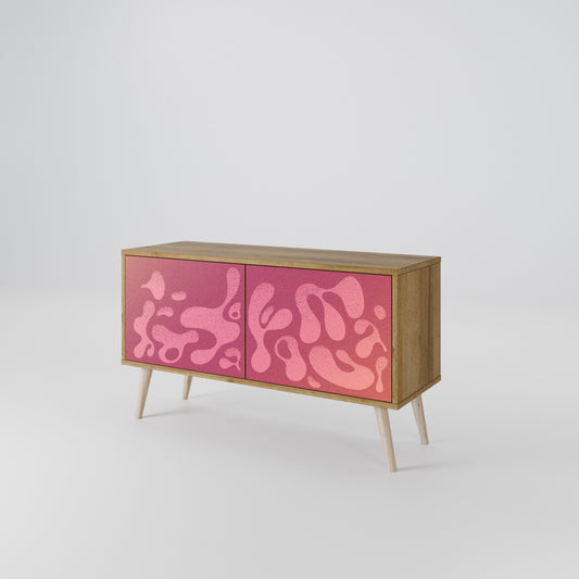 IRREGULAR PINK Kompaktní dvoudveřový TV stolek
