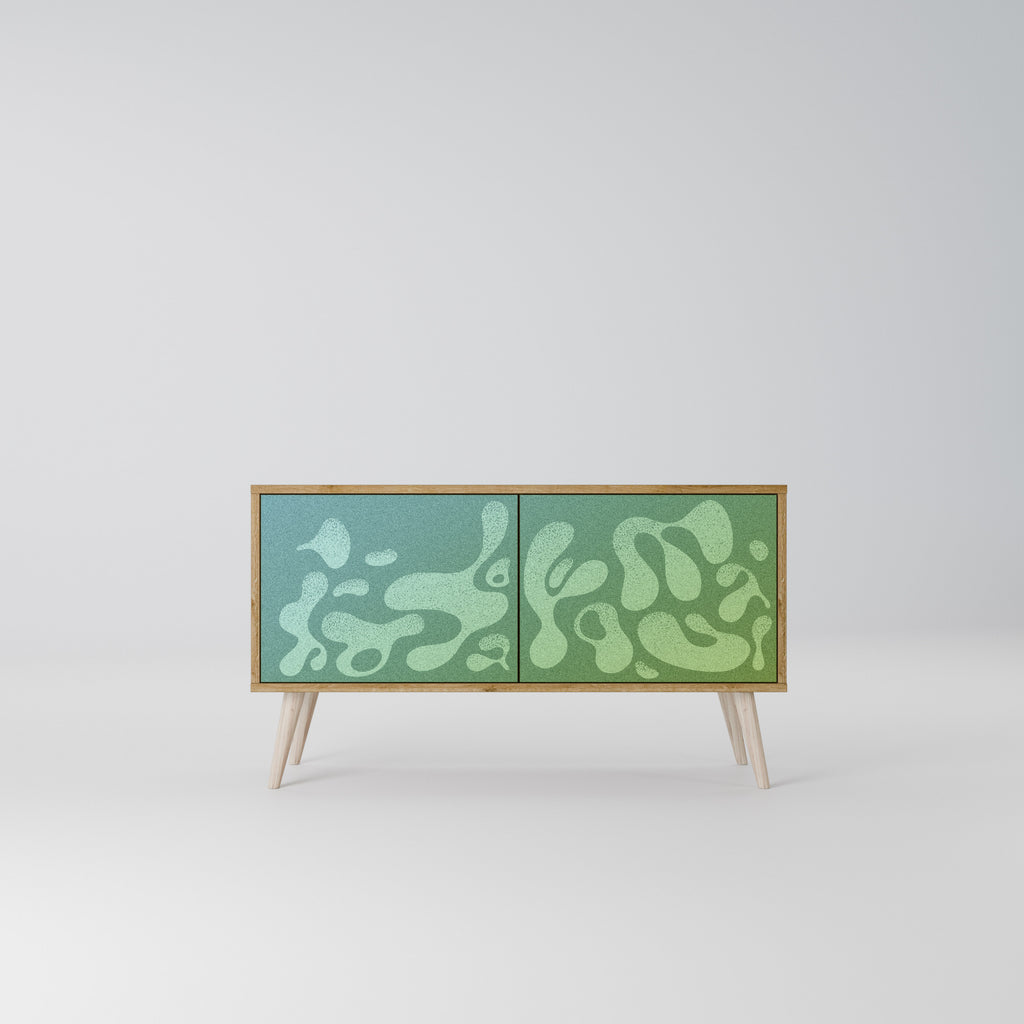 IRREGULAR BLUE Kompaktní dvoudveřový TV stolek