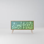 IRREGULAR BLUE Kompaktní dvoudveřový TV stolek