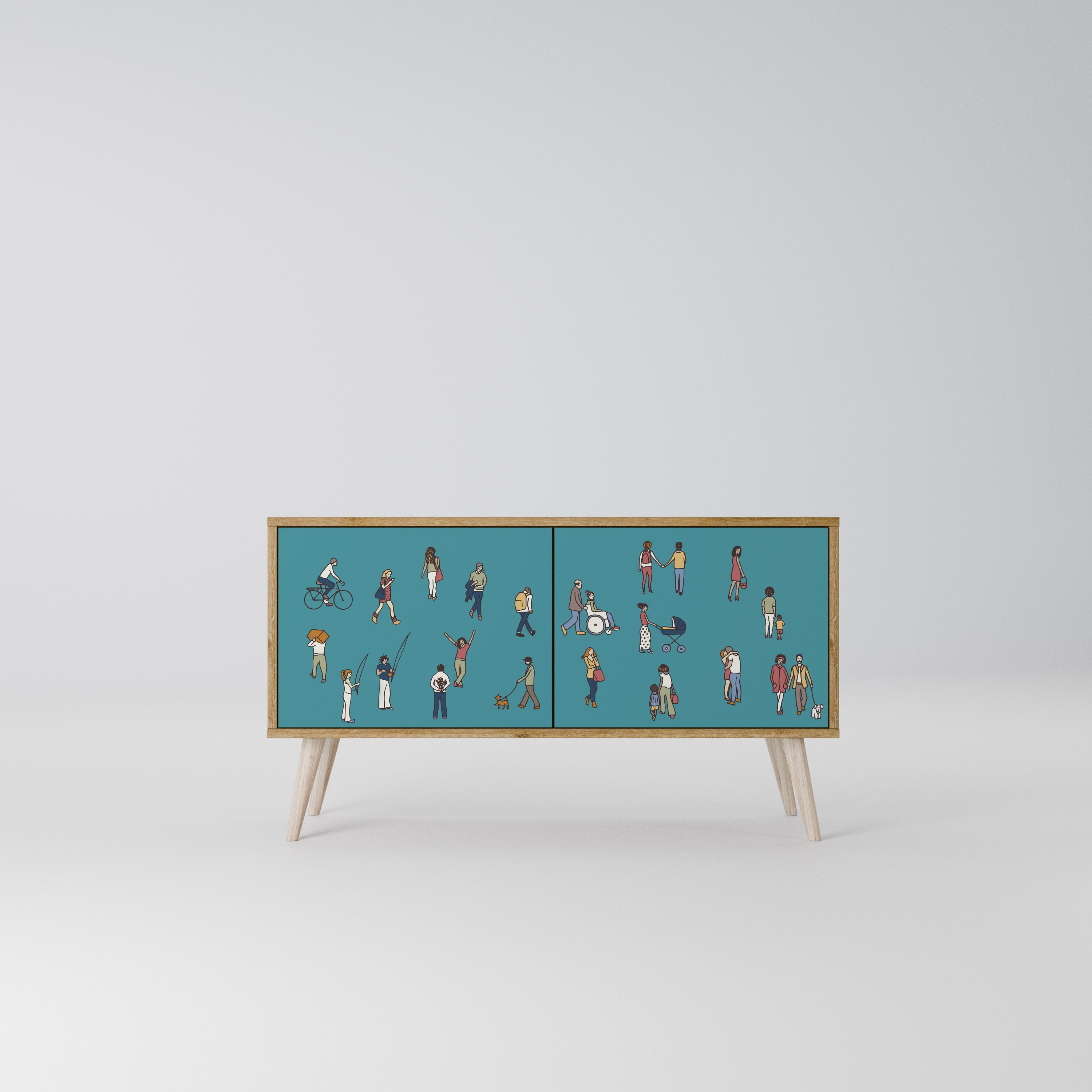 COLLECTIVE STREAM Kompaktní dvoudveřový TV stolek