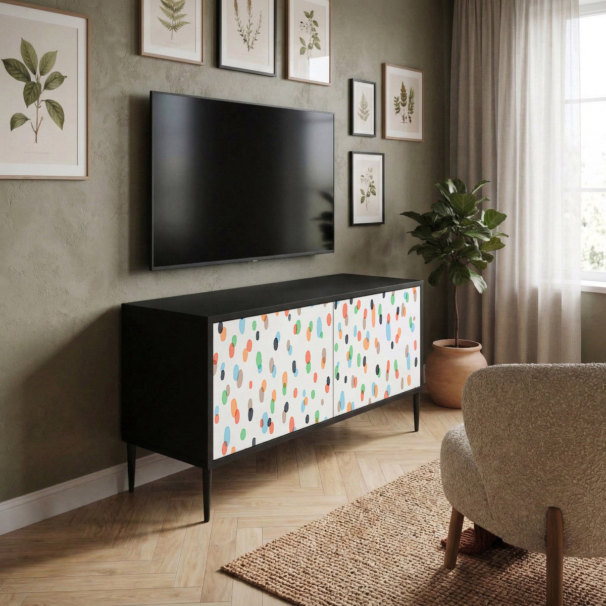 ENERGETIC SPOTS Kompaktní dvoudveřový TV stolek