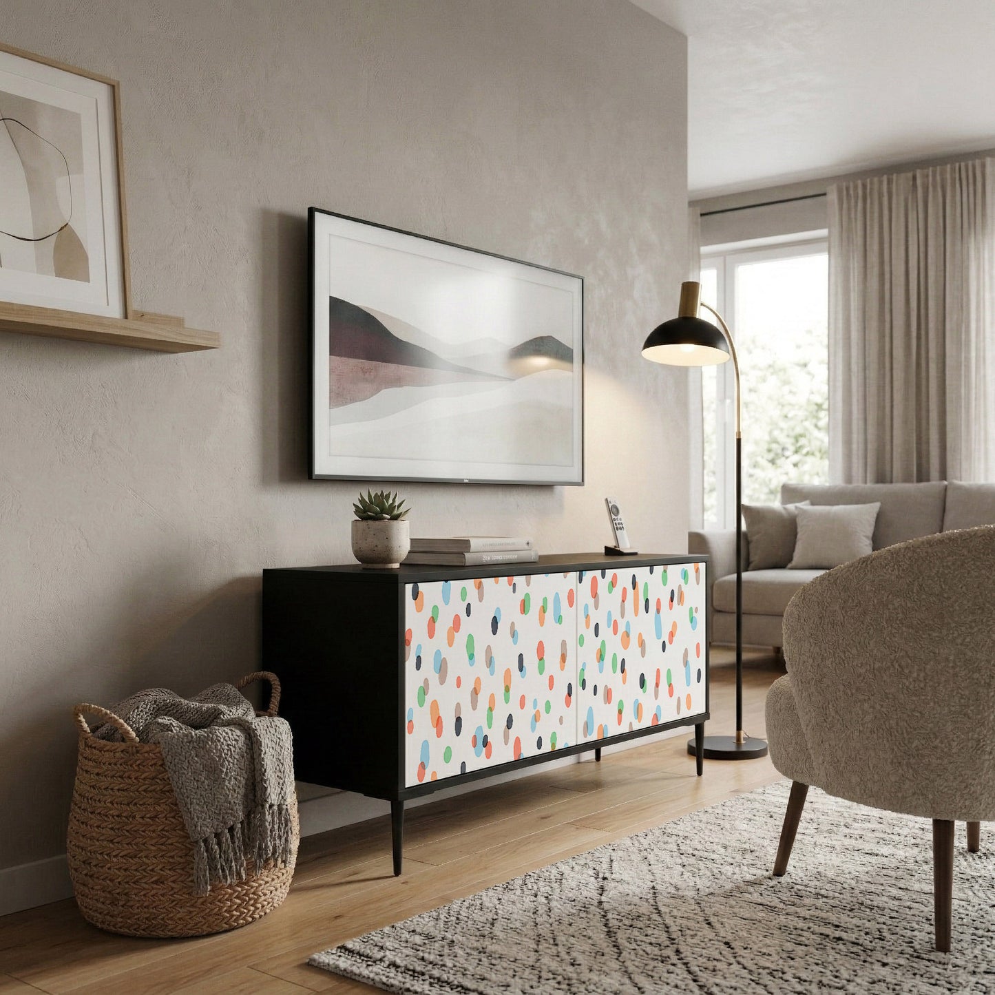 ENERGETIC SPOTS Kompaktní dvoudveřový TV stolek