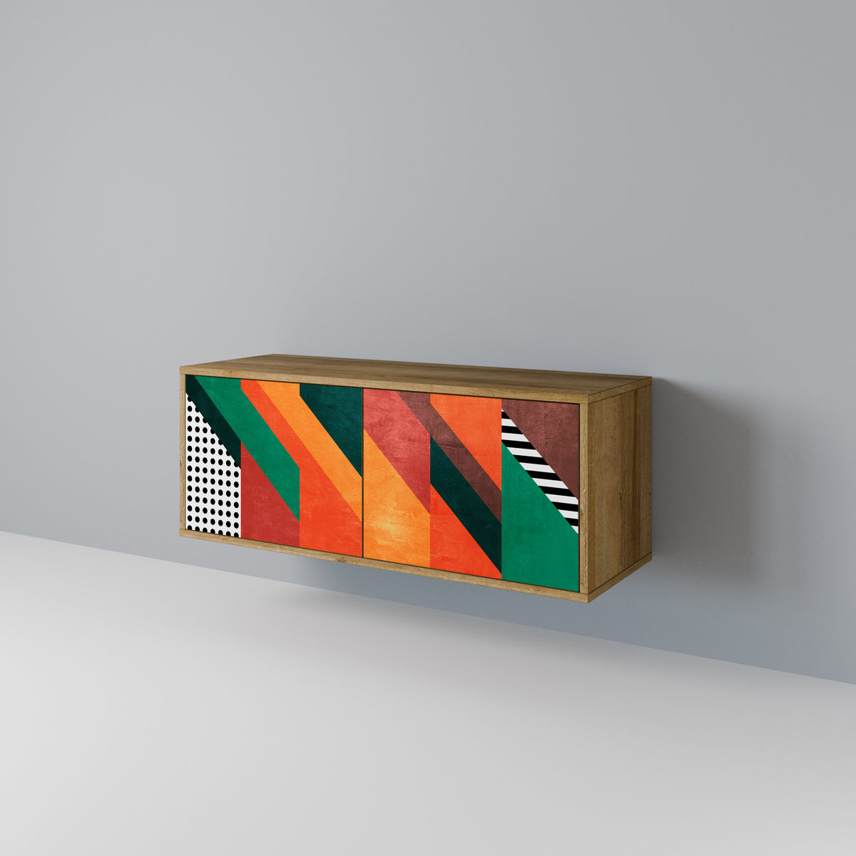 MAKESHIFT ARTISTRY Kompaktní dvoudveřový TV stolek