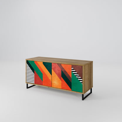 MAKESHIFT ARTISTRY Kompaktní dvoudveřový TV stolek