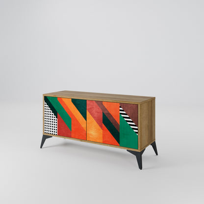 MAKESHIFT ARTISTRY Kompaktní dvoudveřový TV stolek