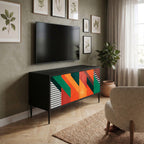 MAKESHIFT ARTISTRY Kompaktní dvoudveřový TV stolek