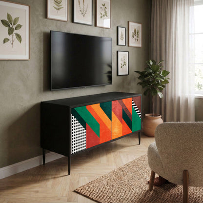 MAKESHIFT ARTISTRY Kompaktní dvoudveřový TV stolek