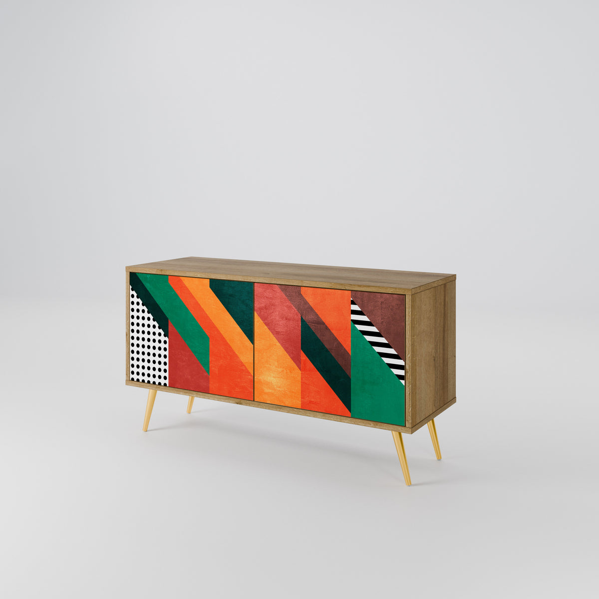 MAKESHIFT ARTISTRY Kompaktní dvoudveřový TV stolek