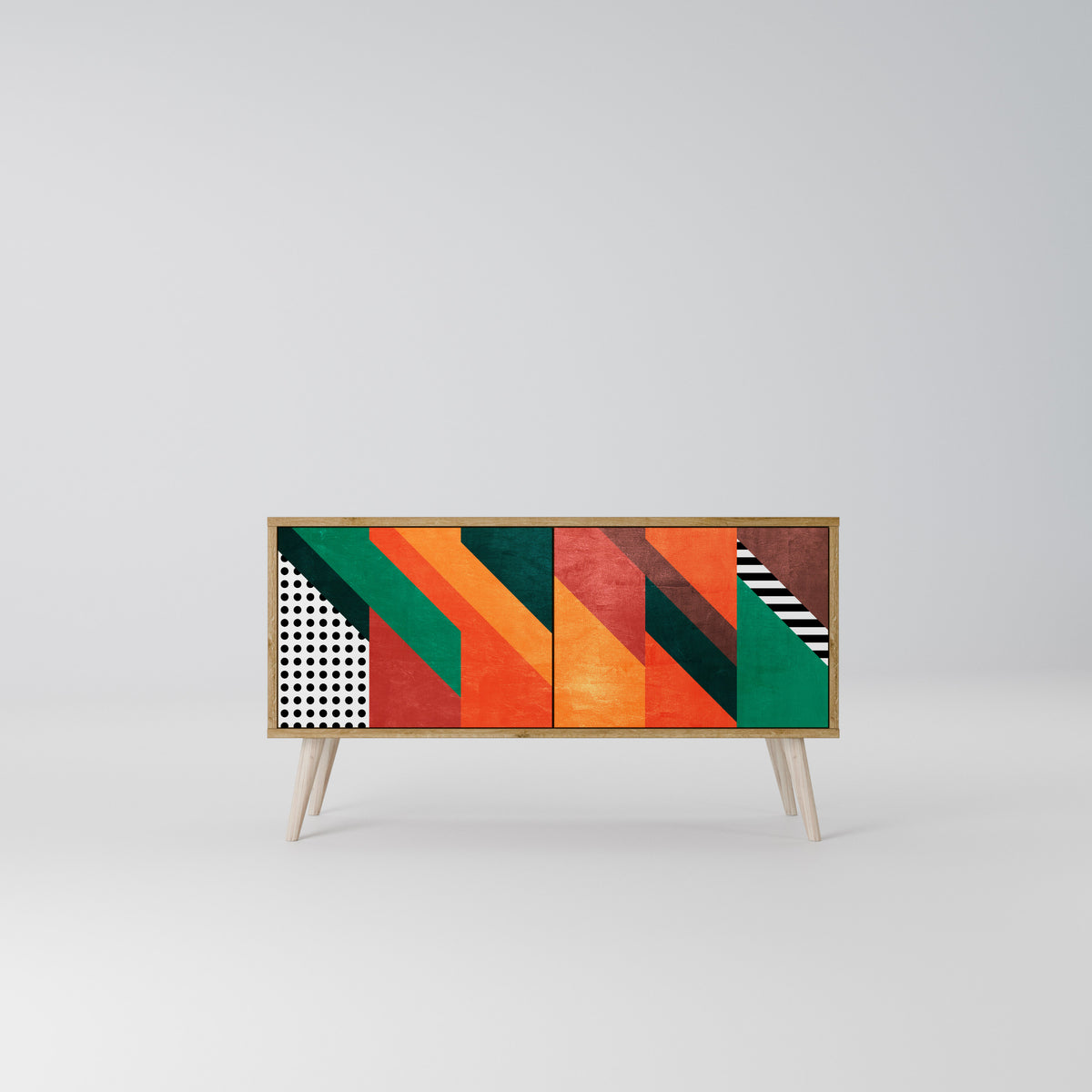 MAKESHIFT ARTISTRY Kompaktní dvoudveřový TV stolek