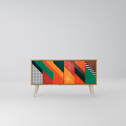 MAKESHIFT ARTISTRY Kompaktní dvoudveřový TV stolek