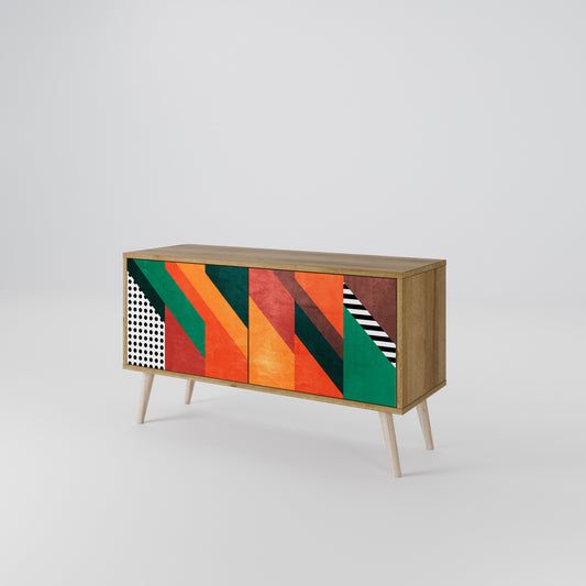 MAKESHIFT ARTISTRY Kompaktní dvoudveřový TV stolek