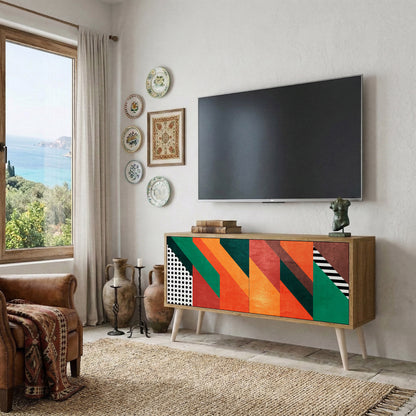 MAKESHIFT ARTISTRY Kompaktní dvoudveřový TV stolek