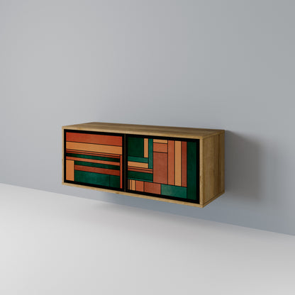 EARTHY FIGURES Kompaktní dvoudveřový TV stolek