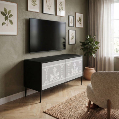 THAI GRAY Kompaktní dvoudveřový TV stolek