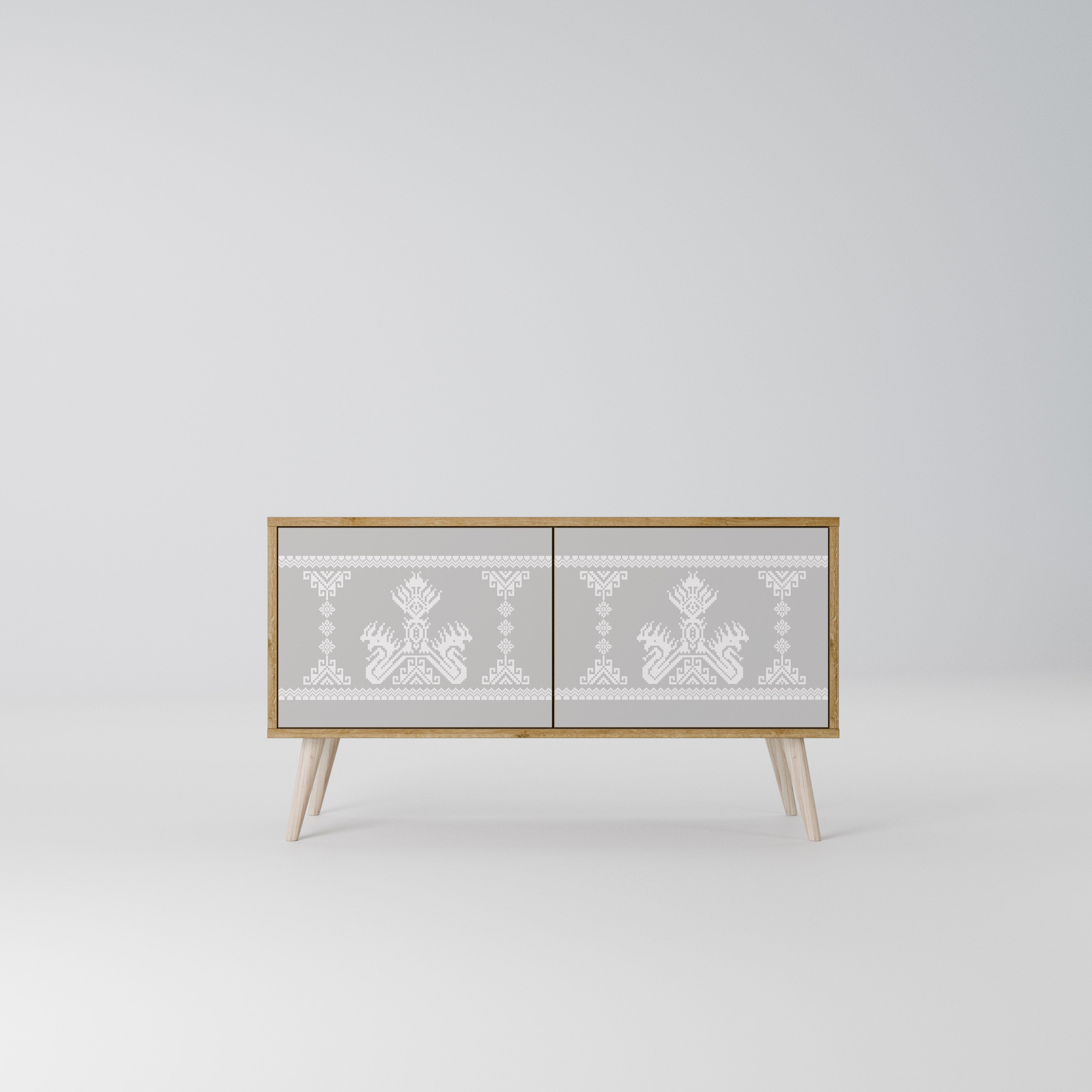 THAI GRAY Kompaktní dvoudveřový TV stolek