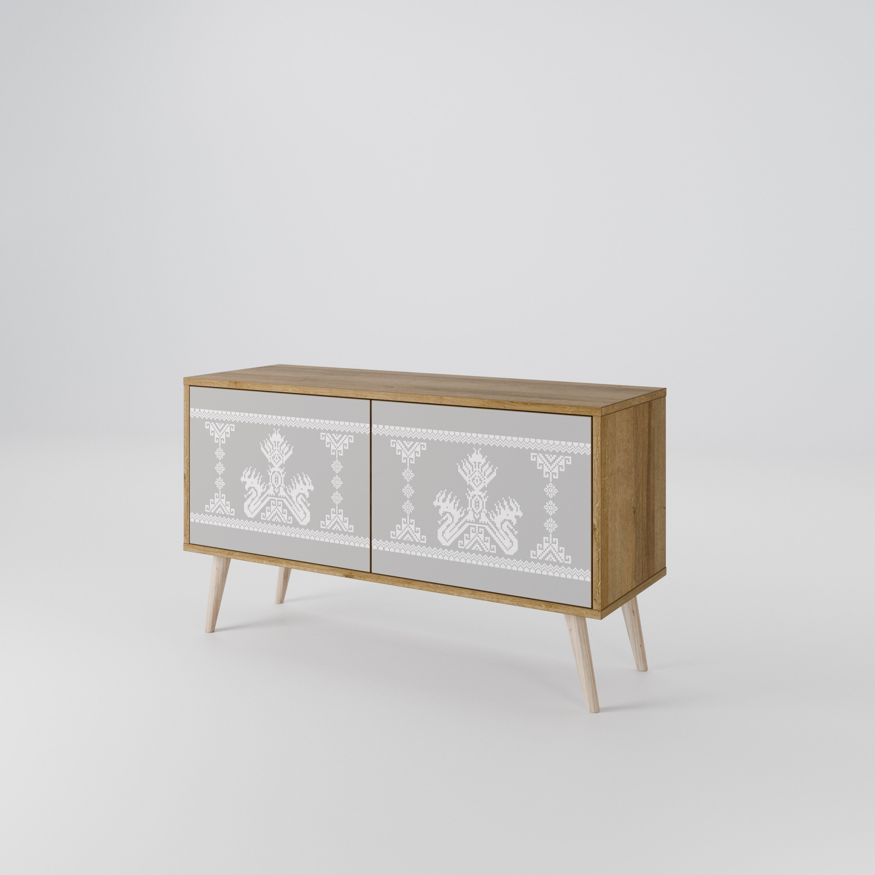 THAI GRAY Compact 2-Door TV Cabinet