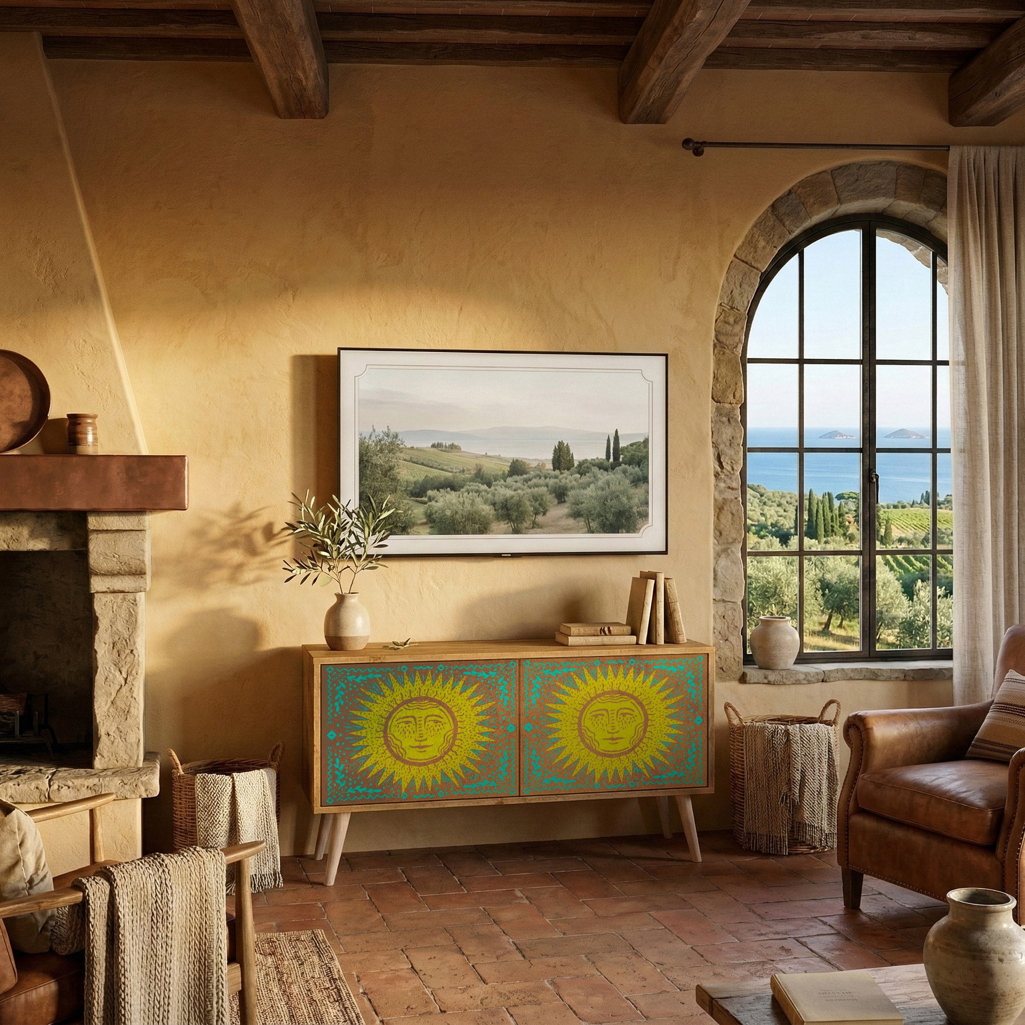 SUNSHINE EULOGY Kompaktní dvoudveřový TV stolek