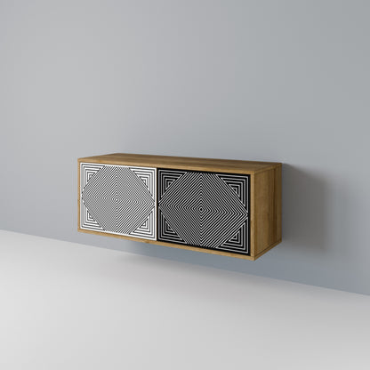 POLYGON ILLUSION Kompaktní dvoudveřový TV stolek
