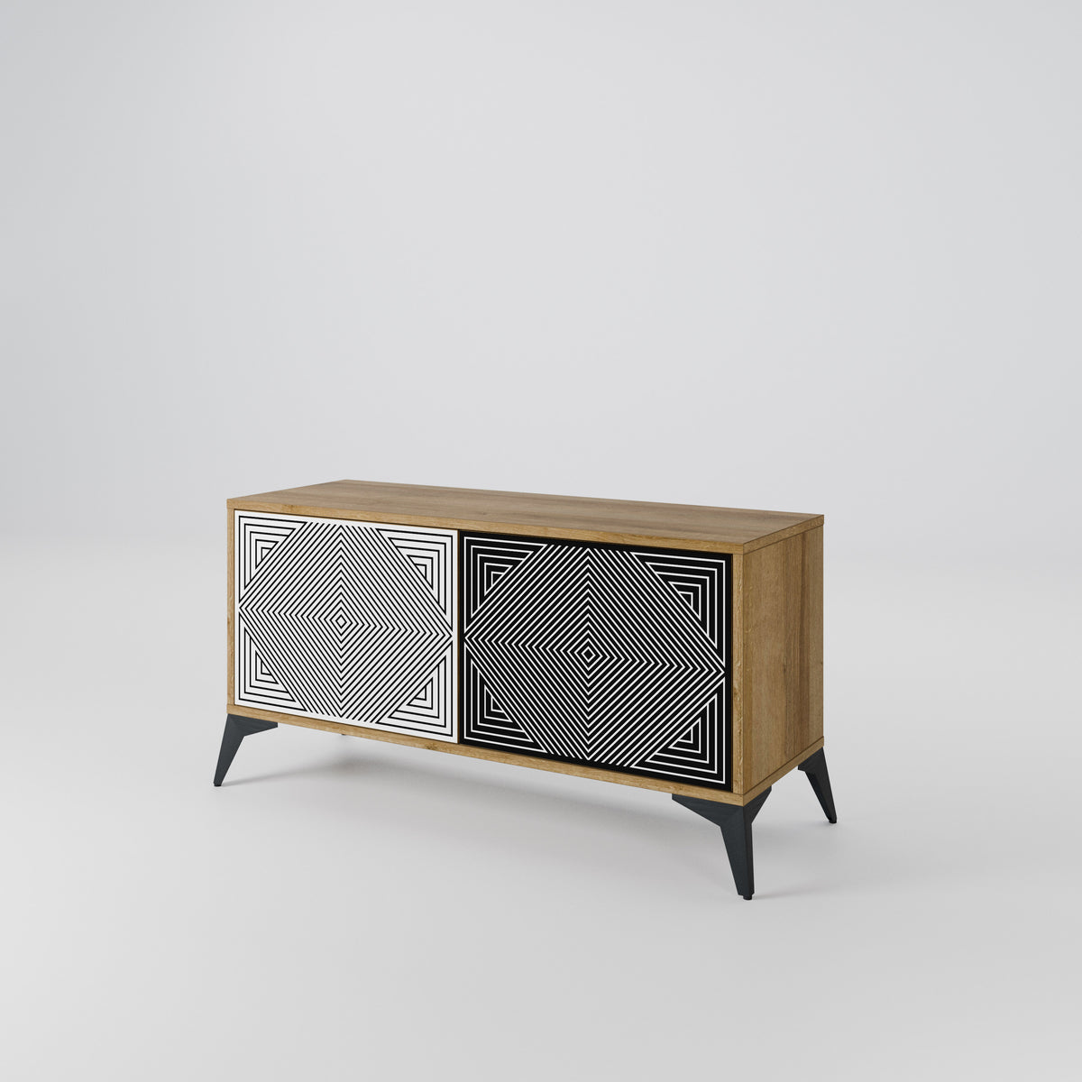POLYGON ILLUSION Kompaktní dvoudveřový TV stolek