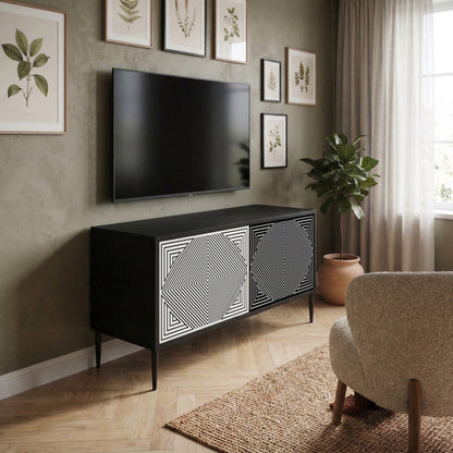 POLYGON ILLUSION Kompaktní dvoudveřový TV stolek
