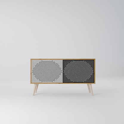 POLYGON ILLUSION Kompaktní dvoudveřový TV stolek