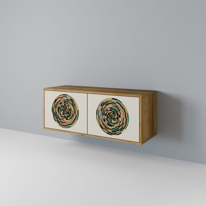 GREEN CIRCLES Kompaktní dvoudveřový TV stolek