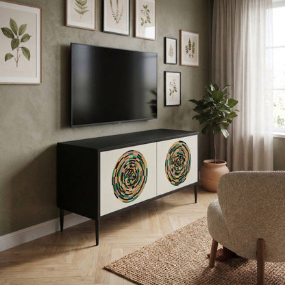 GREEN CIRCLES Kompaktní dvoudveřový TV stolek