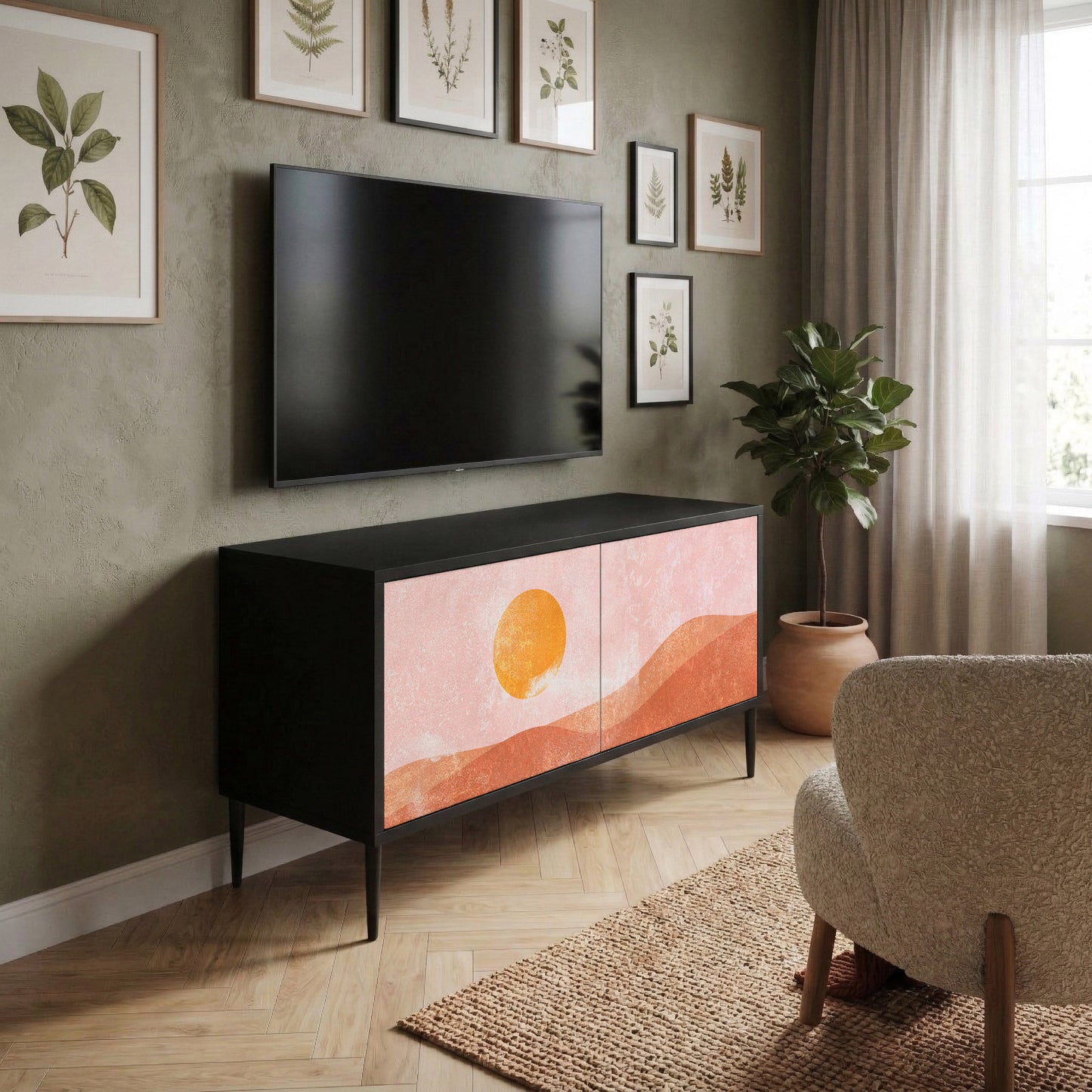 LUMINOUS SUNLIGHT Kompaktní dvoudveřový TV stolek