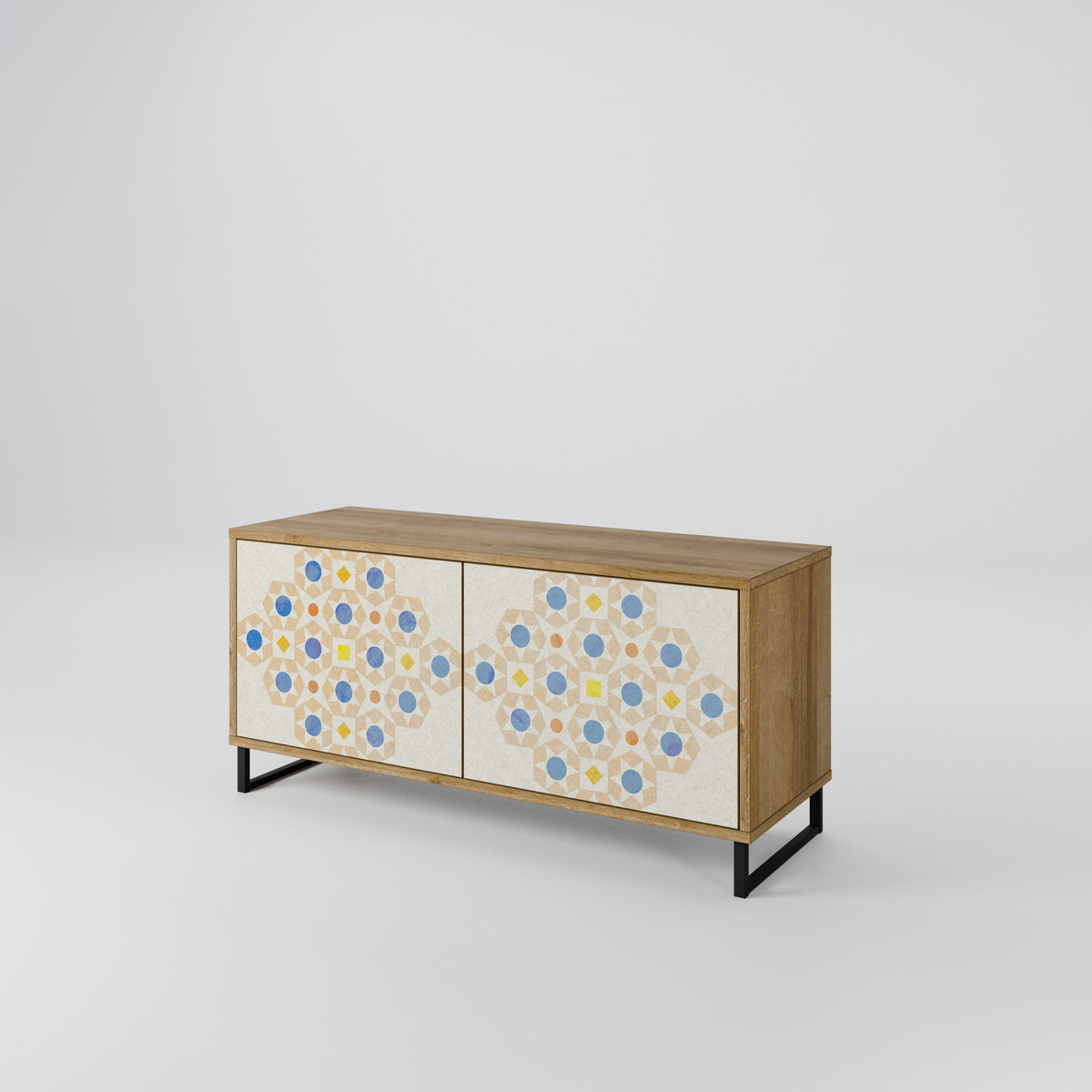 PATTERNED PRISM Kompaktní dvoudveřový TV stolek