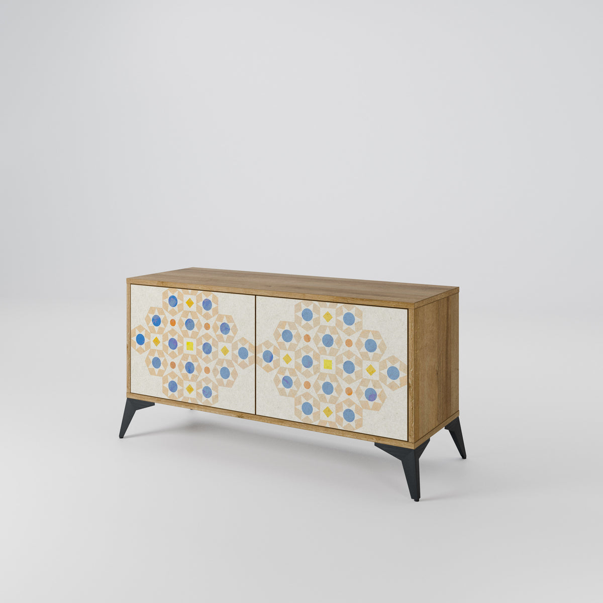 PATTERNED PRISM Kompaktní dvoudveřový TV stolek