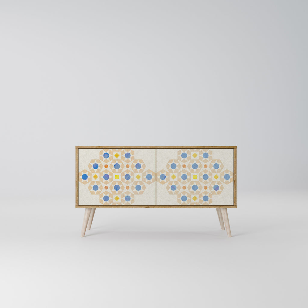 PATTERNED PRISM Kompaktní dvoudveřový TV stolek