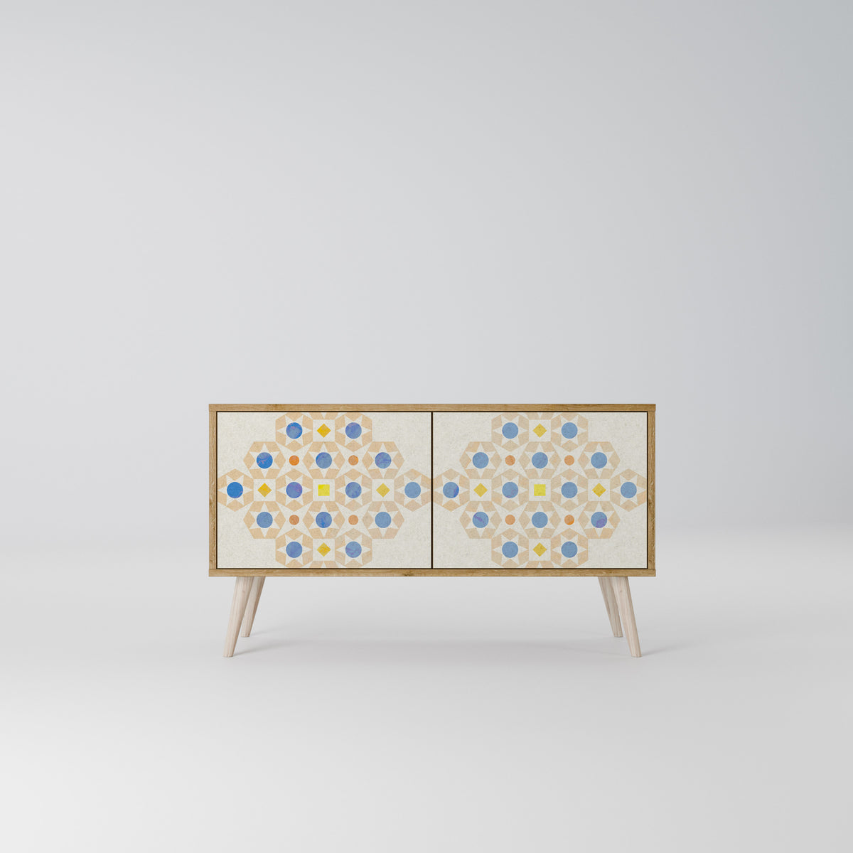 PATTERNED PRISM Kompaktní dvoudveřový TV stolek
