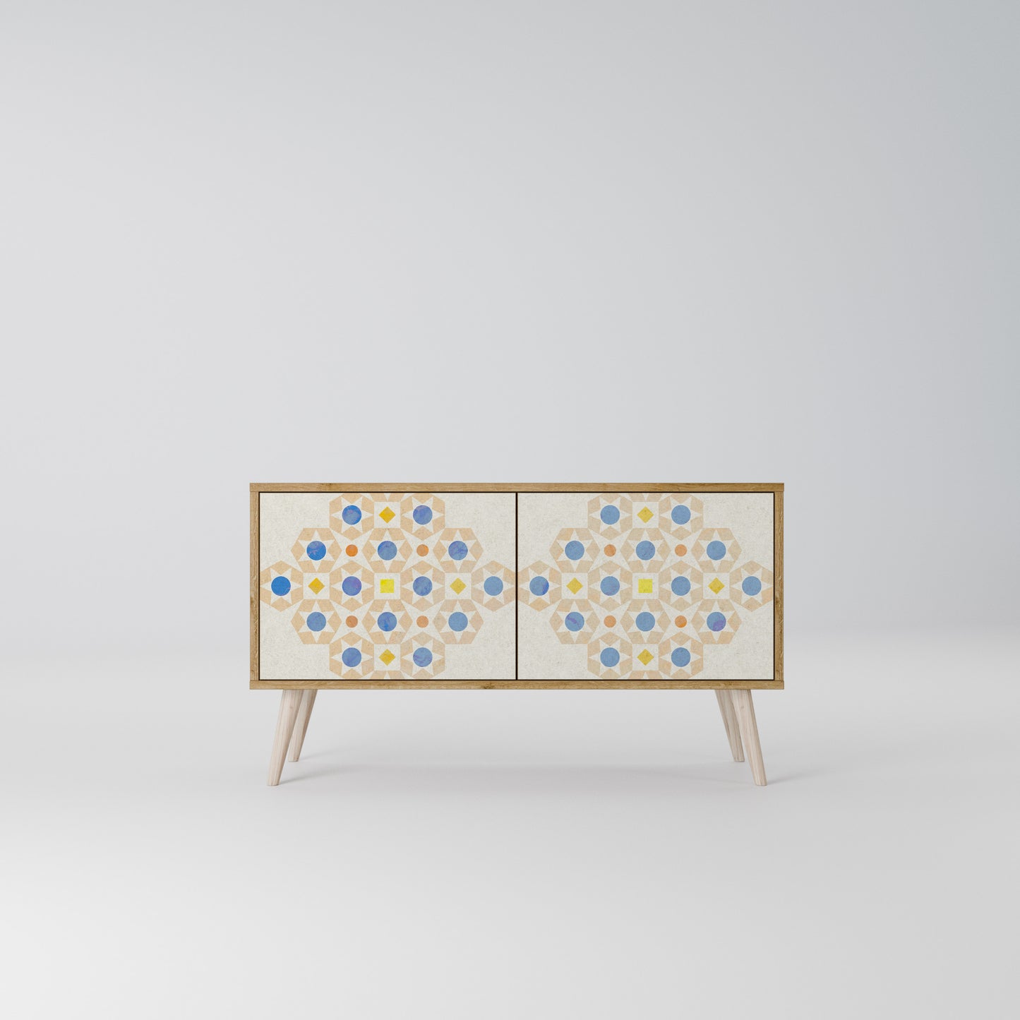 PATTERNED PRISM Kompaktní dvoudveřový TV stolek