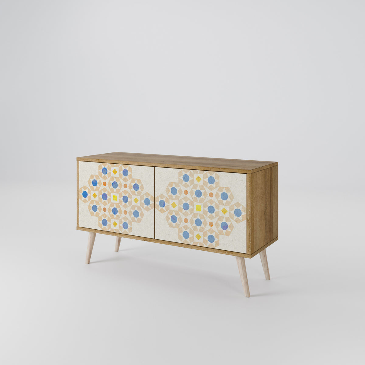 PATTERNED PRISM Kompaktní dvoudveřový TV stolek