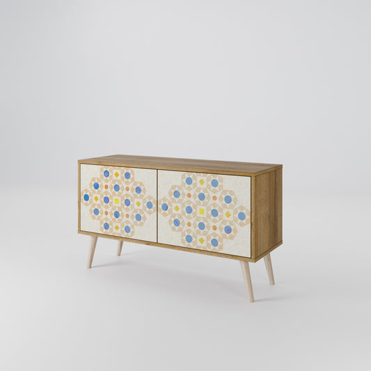 PATTERNED PRISM Kompaktní dvoudveřový TV stolek
