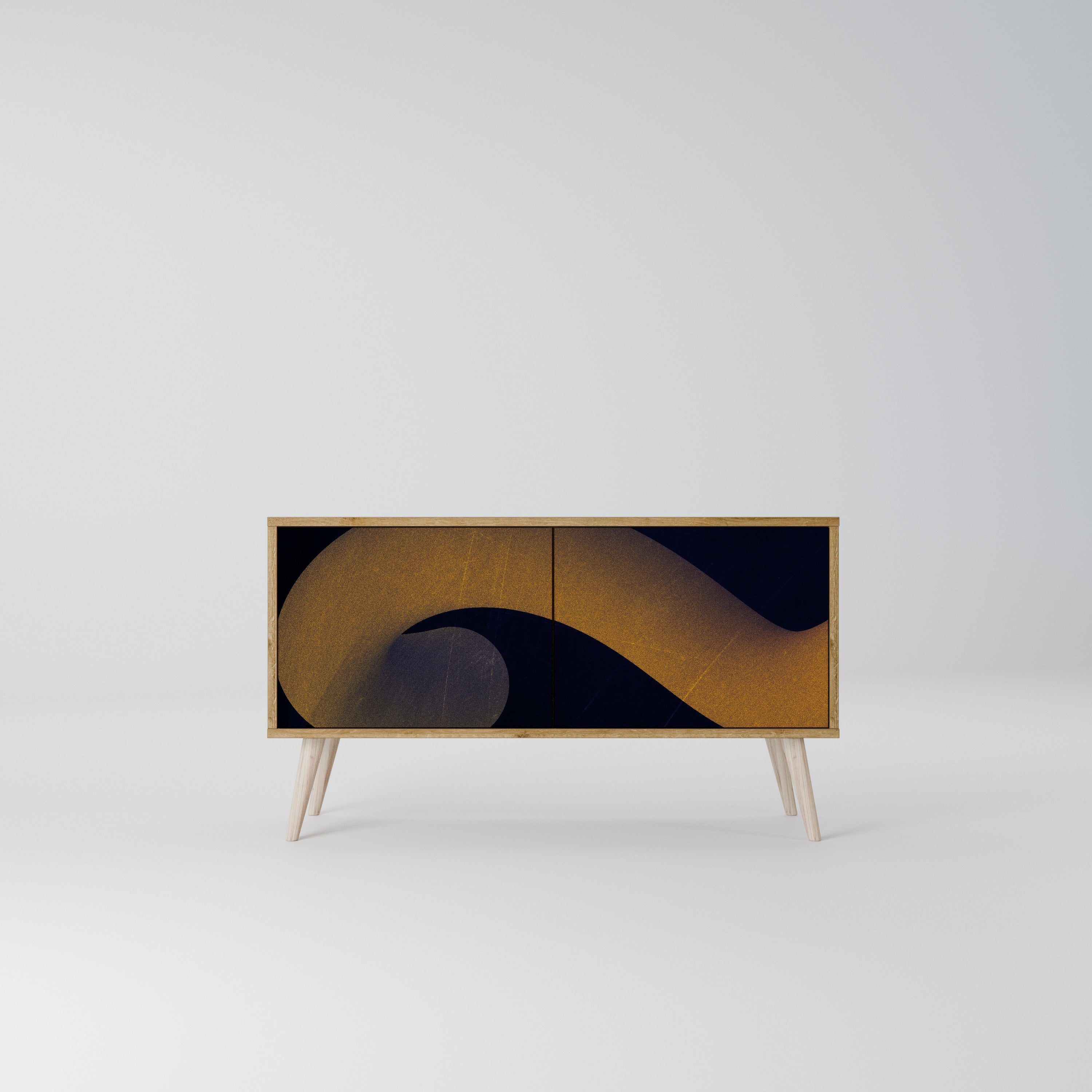 HOLLOW TIME Kompaktní dvoudveřový TV stolek