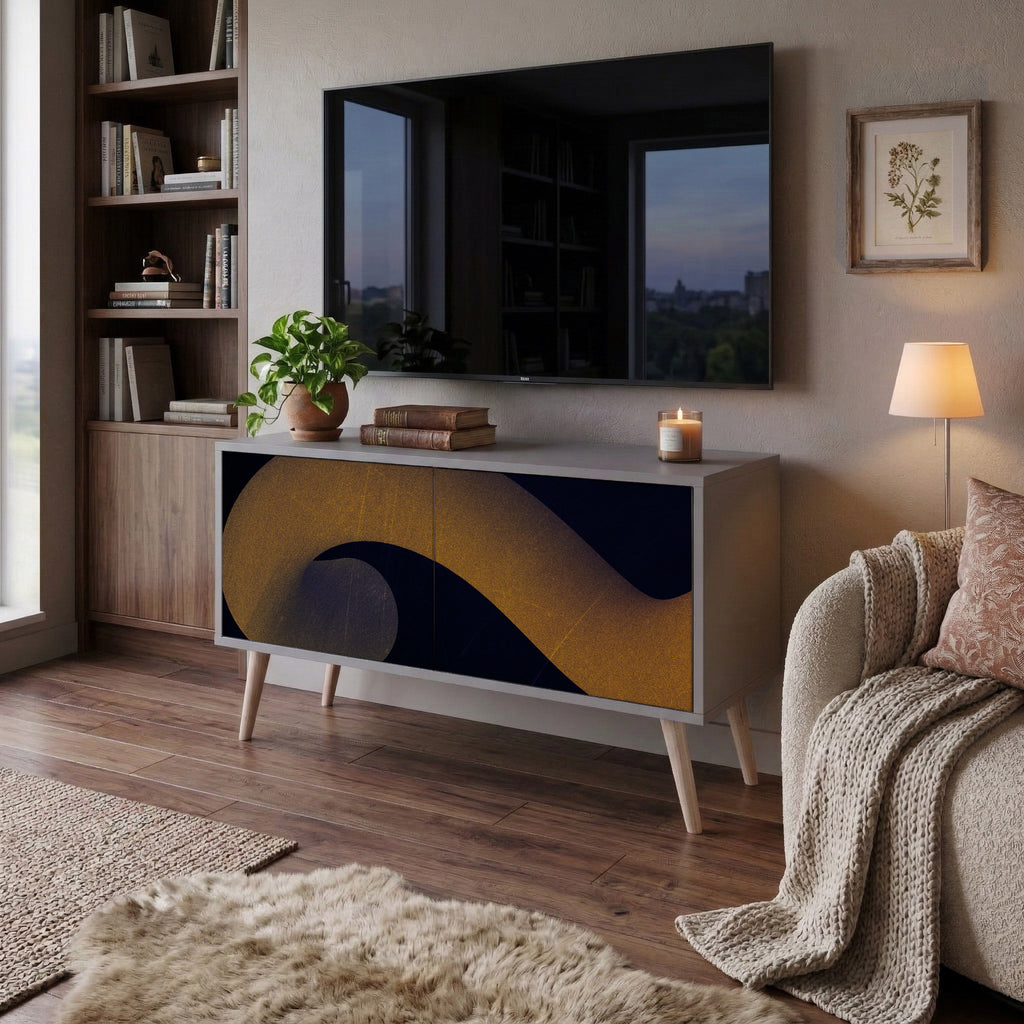 HOLLOW TIME Kompaktní dvoudveřový TV stolek