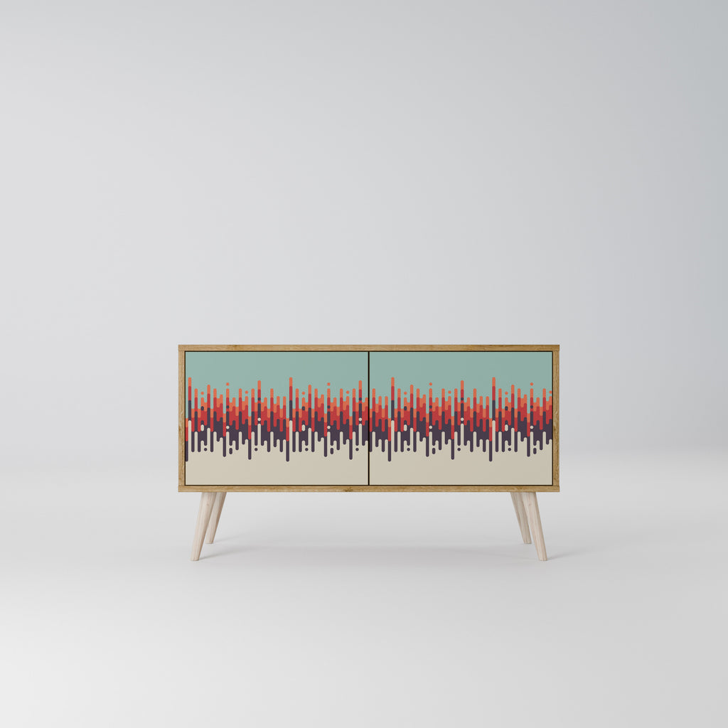 CHROMA CONTOURS Kompaktní dvoudveřový TV stolek