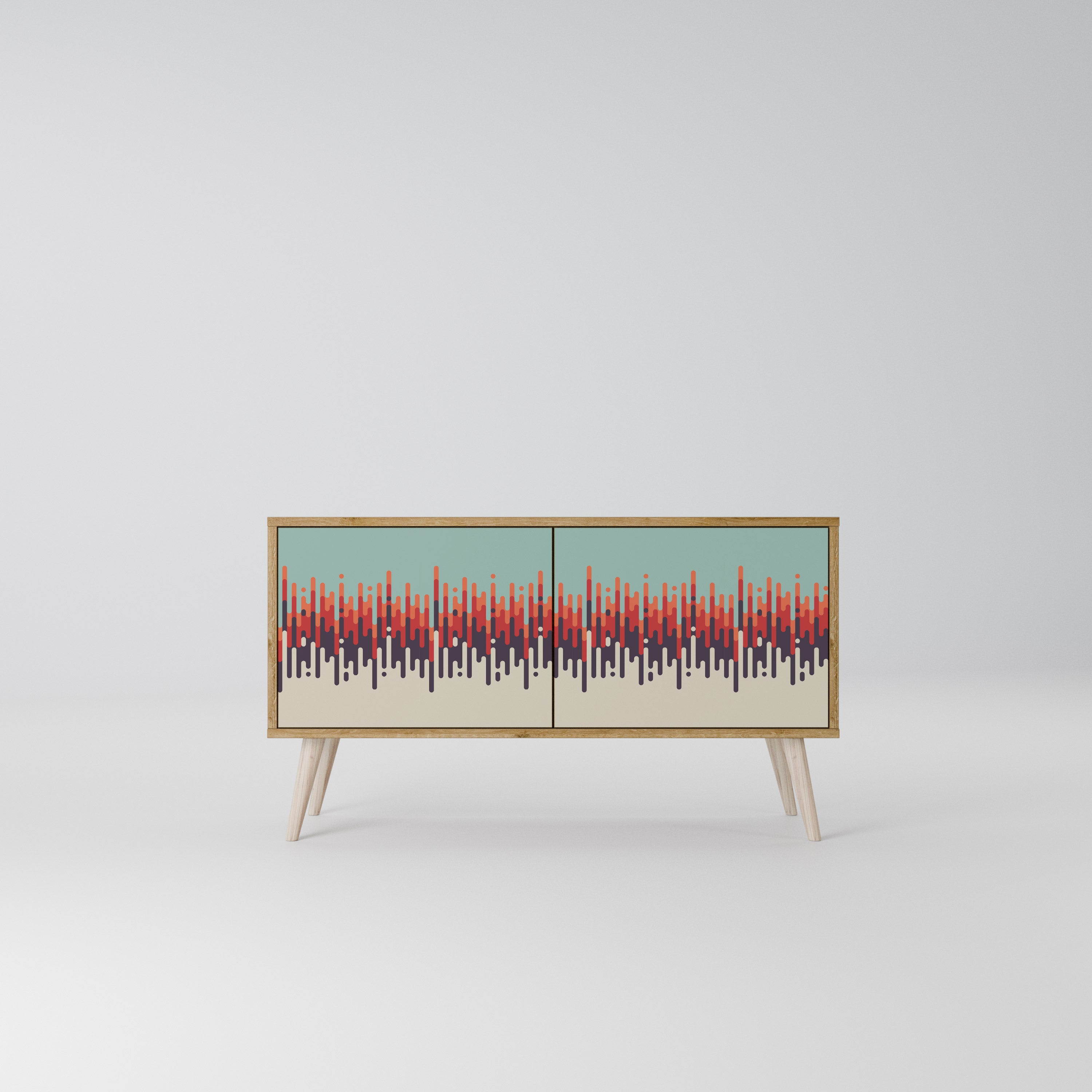 CHROMA CONTOURS Kompaktní dvoudveřový TV stolek