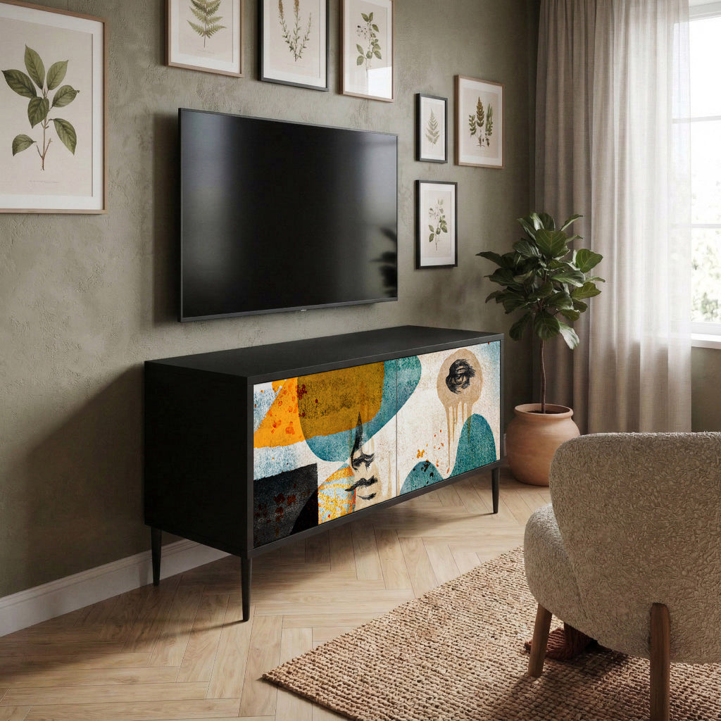 ABSTRACT FACES Kompaktní dvoudveřový TV stolek