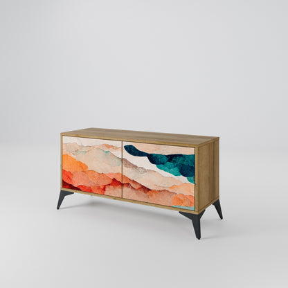ABSTRACT LANDSCAPE Kompaktní dvoudveřový TV stolek