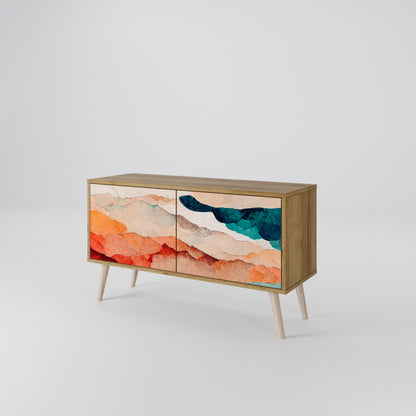 ABSTRACT LANDSCAPE Kompaktní dvoudveřový TV stolek