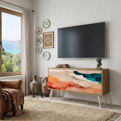 ABSTRACT LANDSCAPE Kompaktní dvoudveřový TV stolek