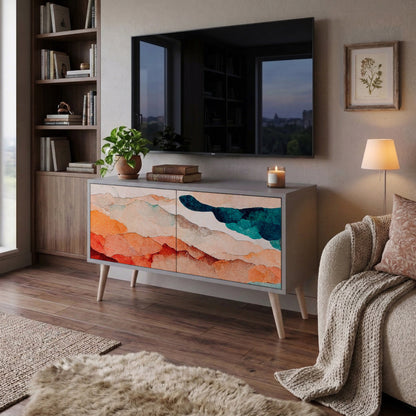 ABSTRACT LANDSCAPE Kompaktní dvoudveřový TV stolek