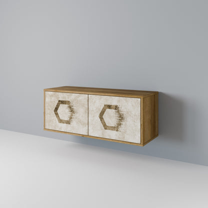 HEXAGONAL SHAPES Kompaktní dvoudveřový TV stolek