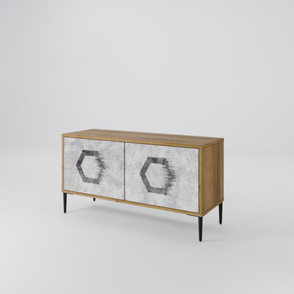 HEXAGONAL FIGURES Kompaktní dvoudveřový TV stolek